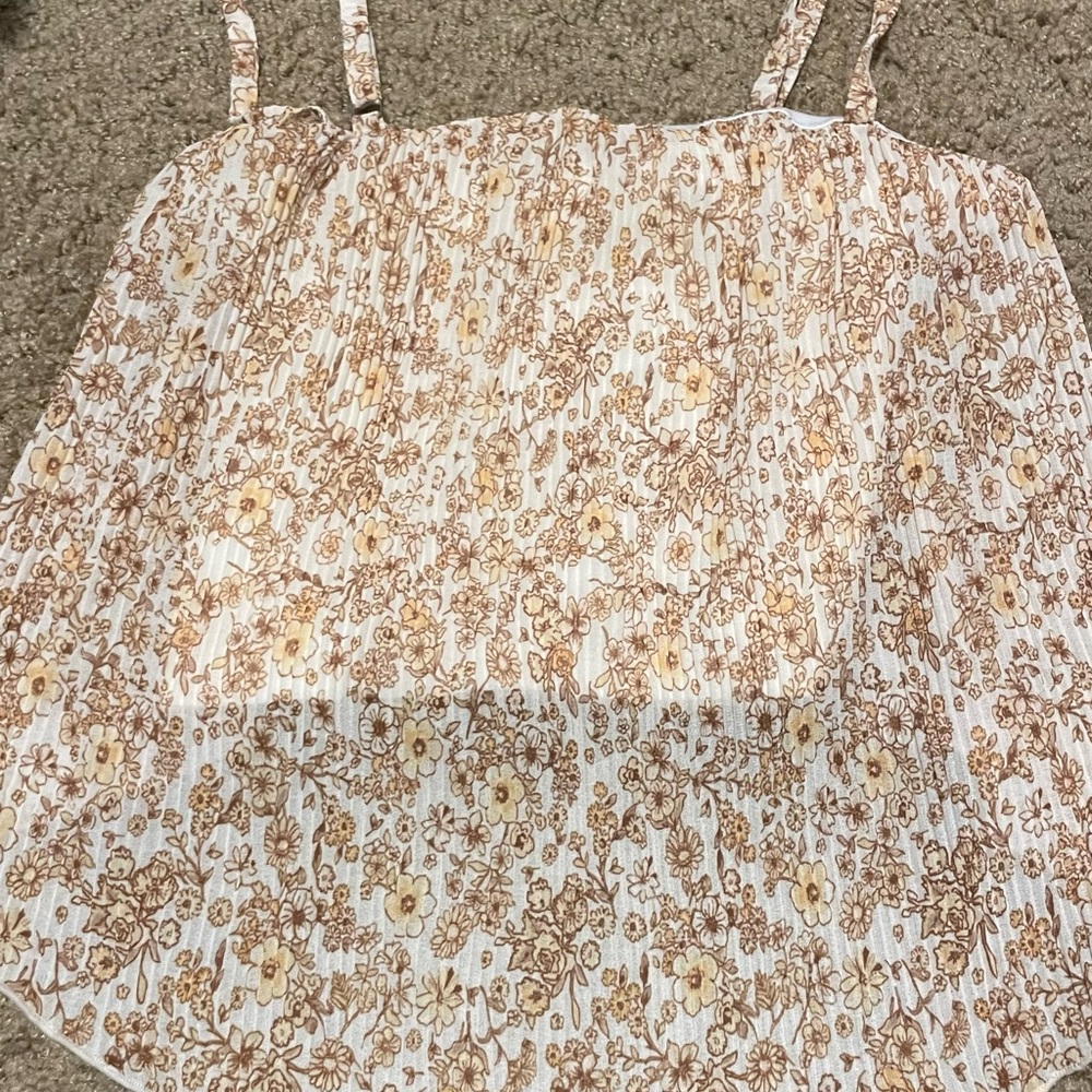 Floral print flowy tank top size xs